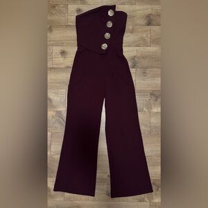 Chic Burgundy Women's Jumpsuit 💕